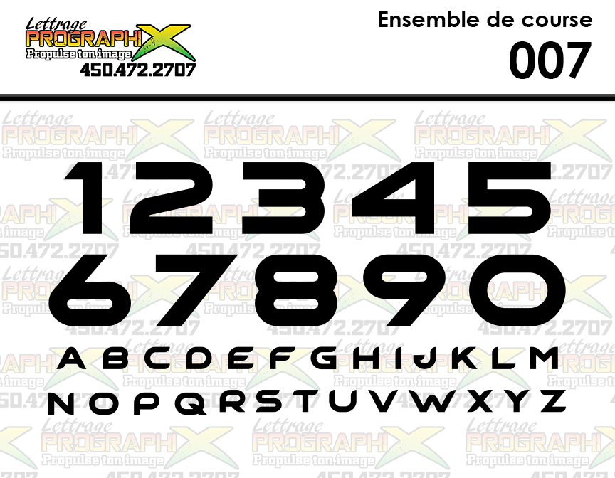 Ensemble de chiffres 007