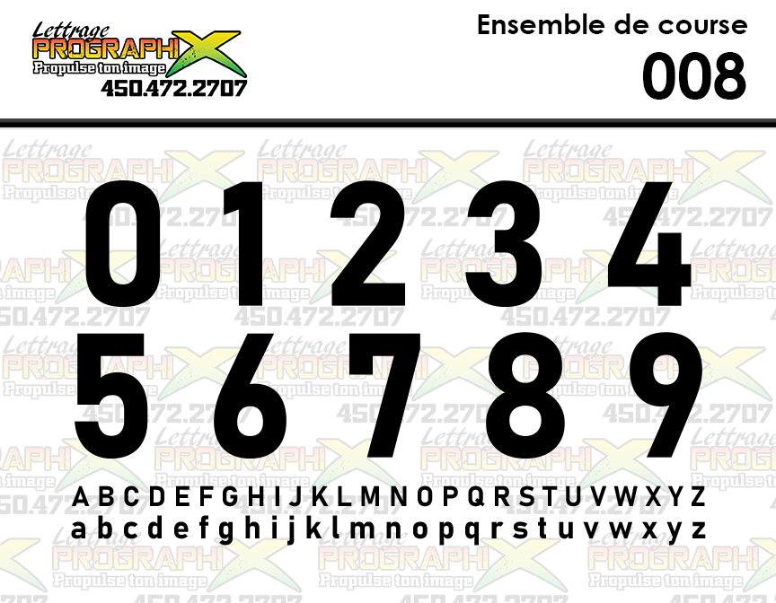 Ensemble de chiffres 008