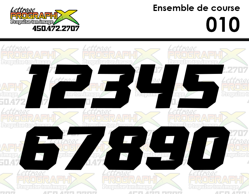 Ensemble de chiffres 010