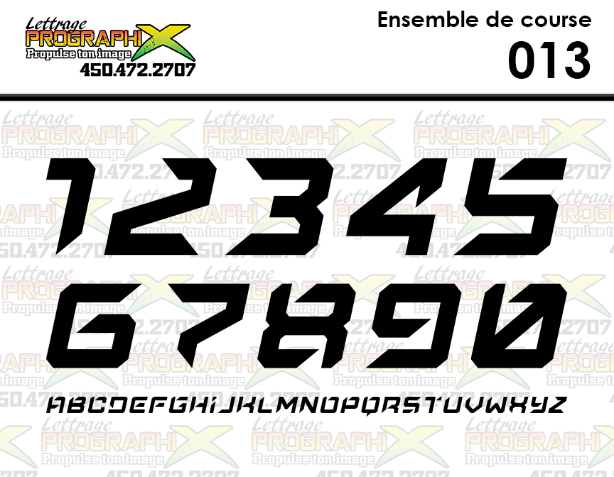 Ensemble de chiffres 013