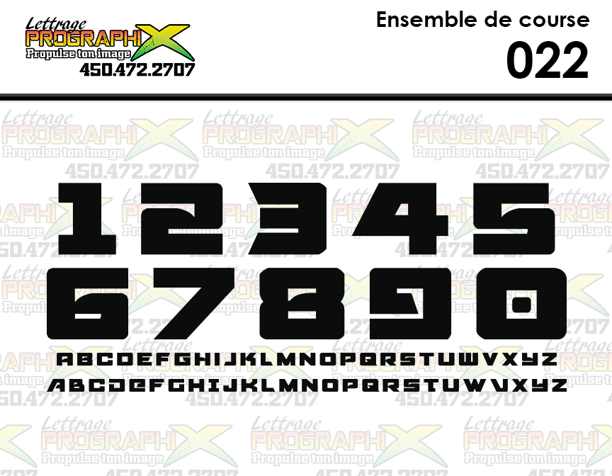 Ensemble de chiffres 022